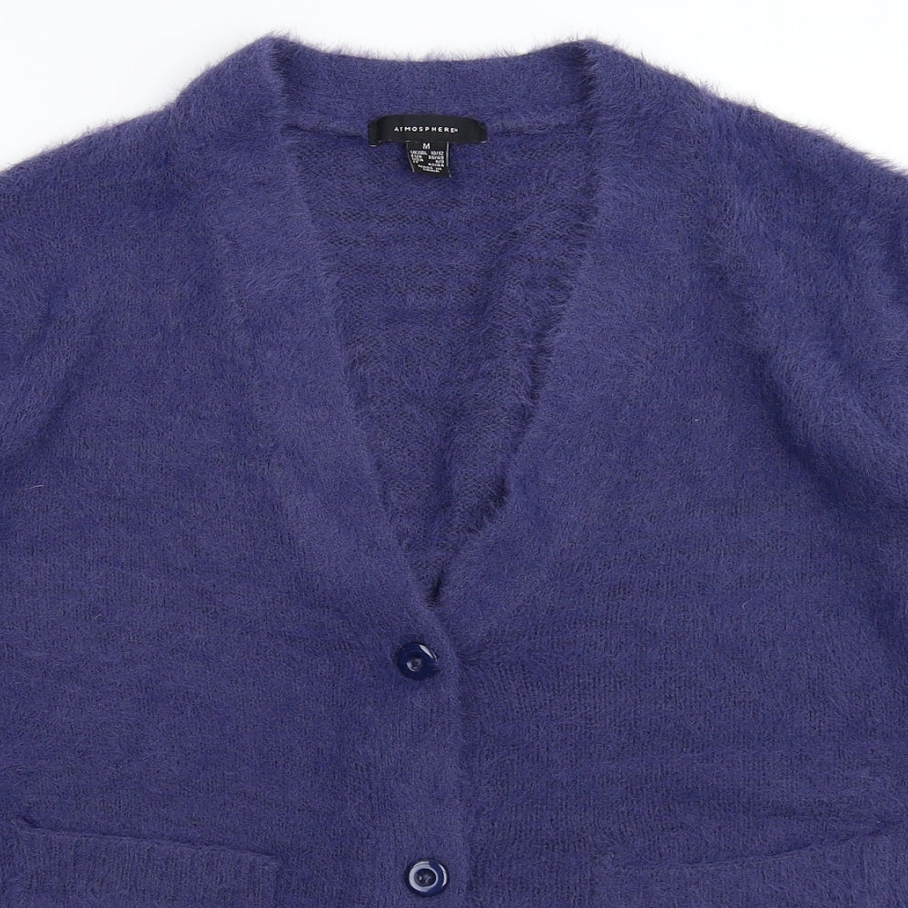 Atmosphere Womens Blue  Knit Cardigan Jumper Size 12