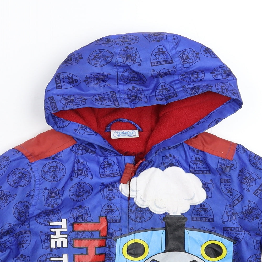TU Boys Blue   Rain Coat Coat Size 4-5 Years  - Thomas & Friends