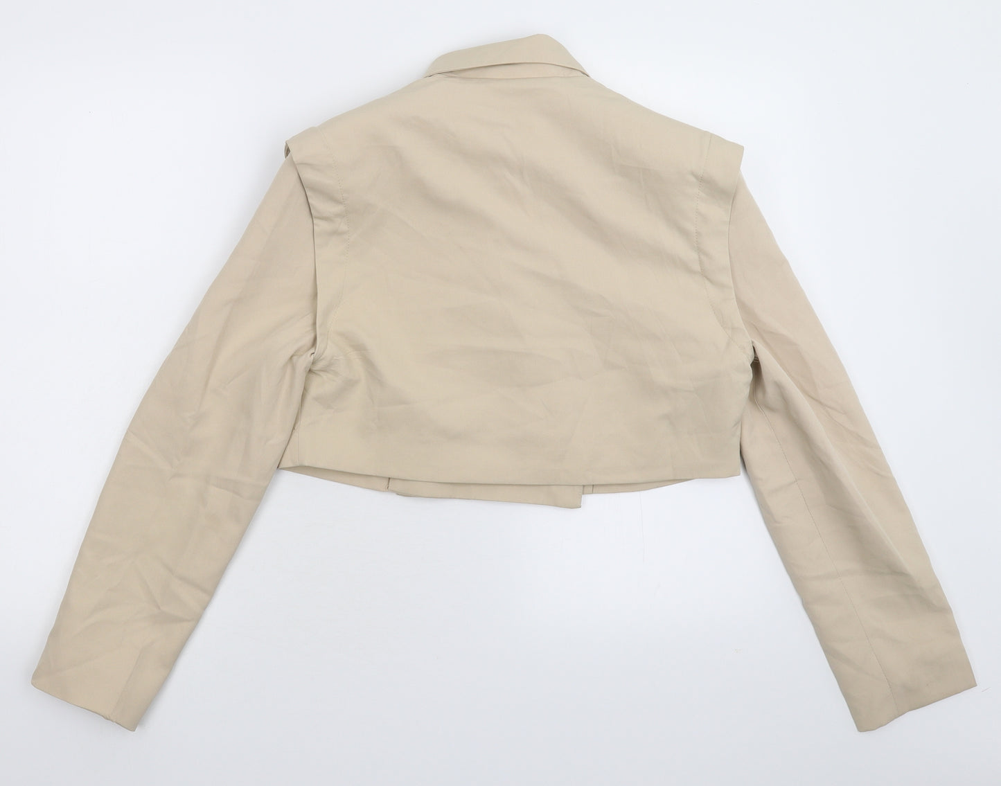 Boohoo Womens Beige   Jacket Blazer Size 10