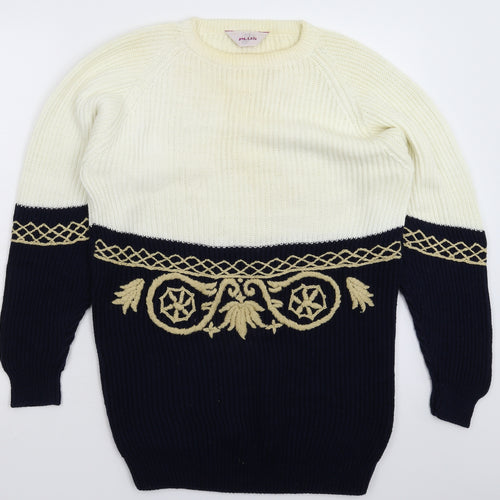 Plus Womens Multicoloured  Knit Pullover Jumper Size 18