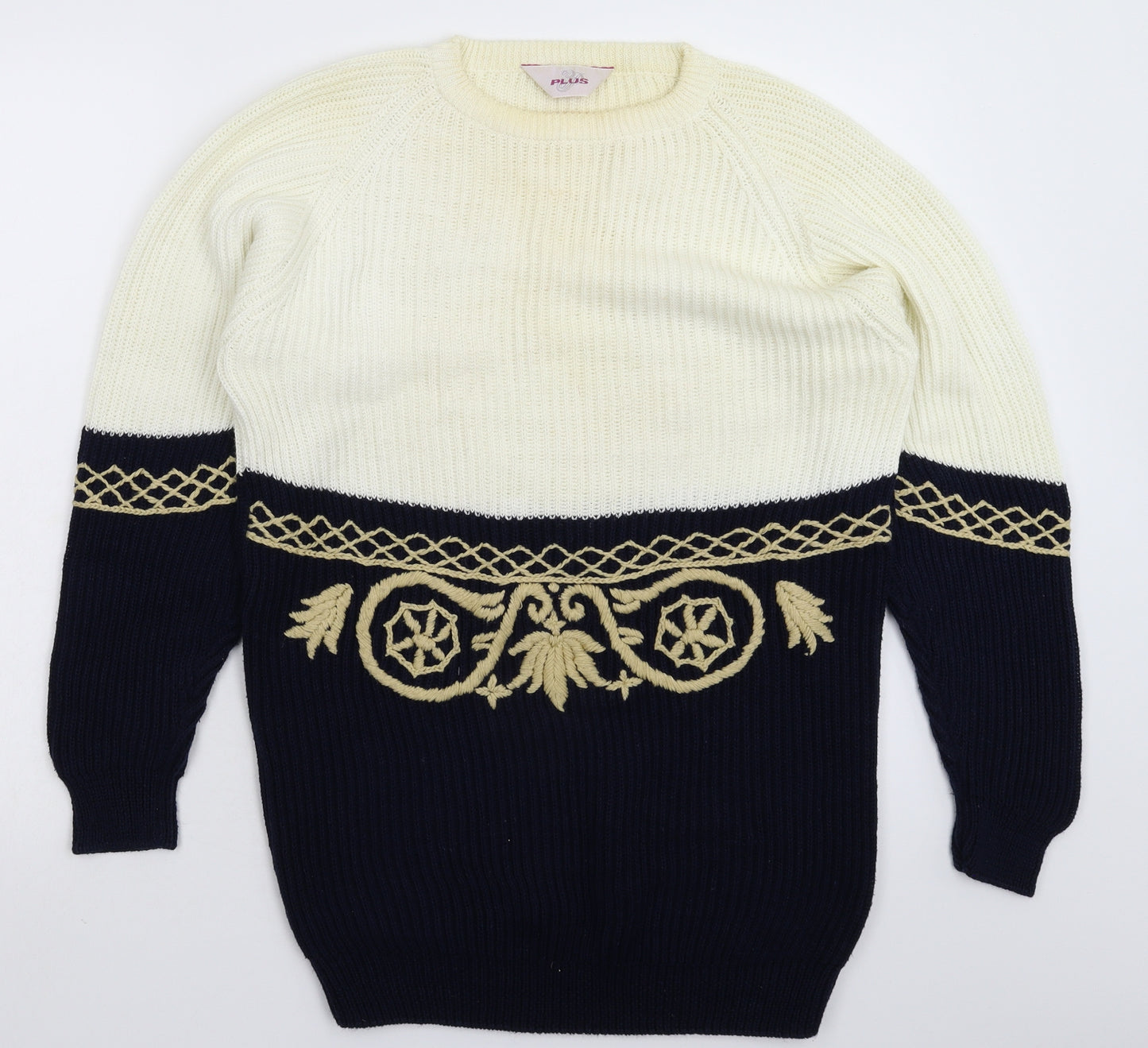 Plus Womens Multicoloured  Knit Pullover Jumper Size 18