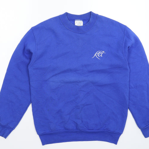 Fruit of the Loom Mens Blue   Pullover Sweatshirt Size S