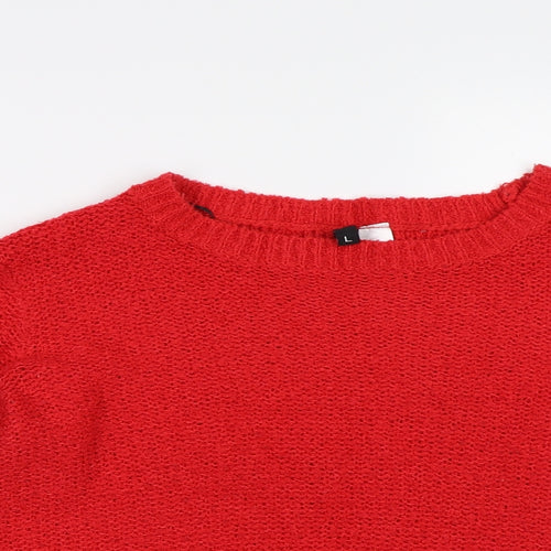Divided by H&M` Womens Red   Pullover Jumper Size L