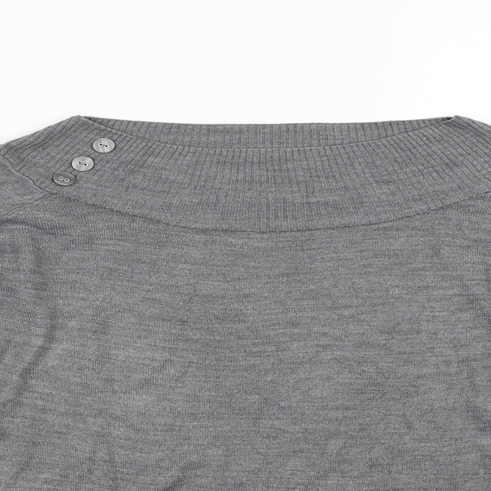 Marks and Spencer Womens Grey   Pullover Jumper Size 14