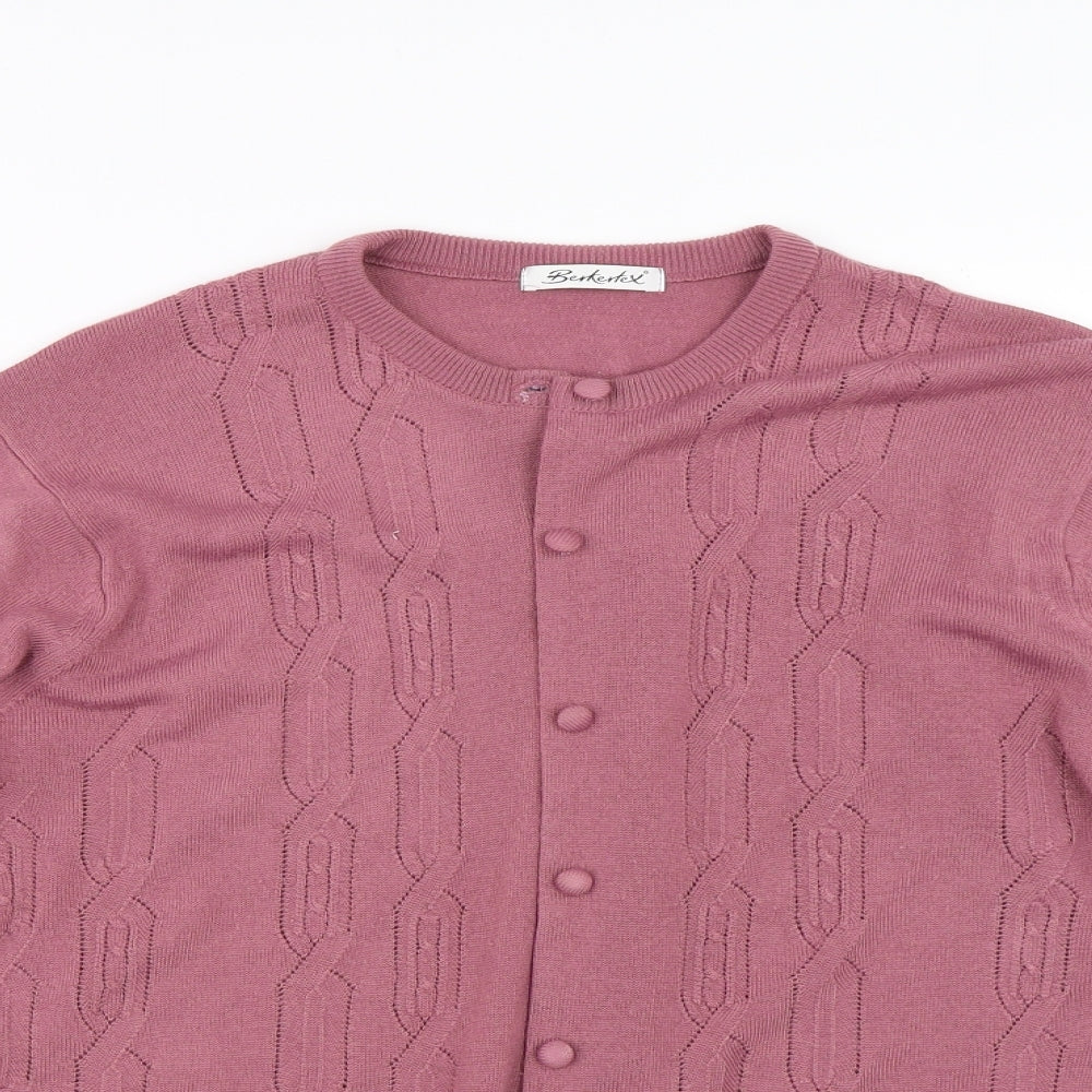 Berkertex Womens Pink   Cardigan Jumper Size 16