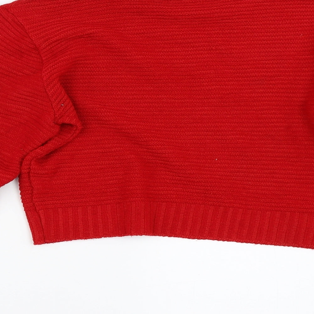 PRETTYLITTLETHING Womens Red   Pullover Jumper Size M