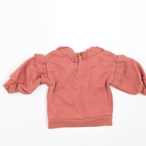 Primark Girls Orange   Pullover Jumper Size 6-9 Months