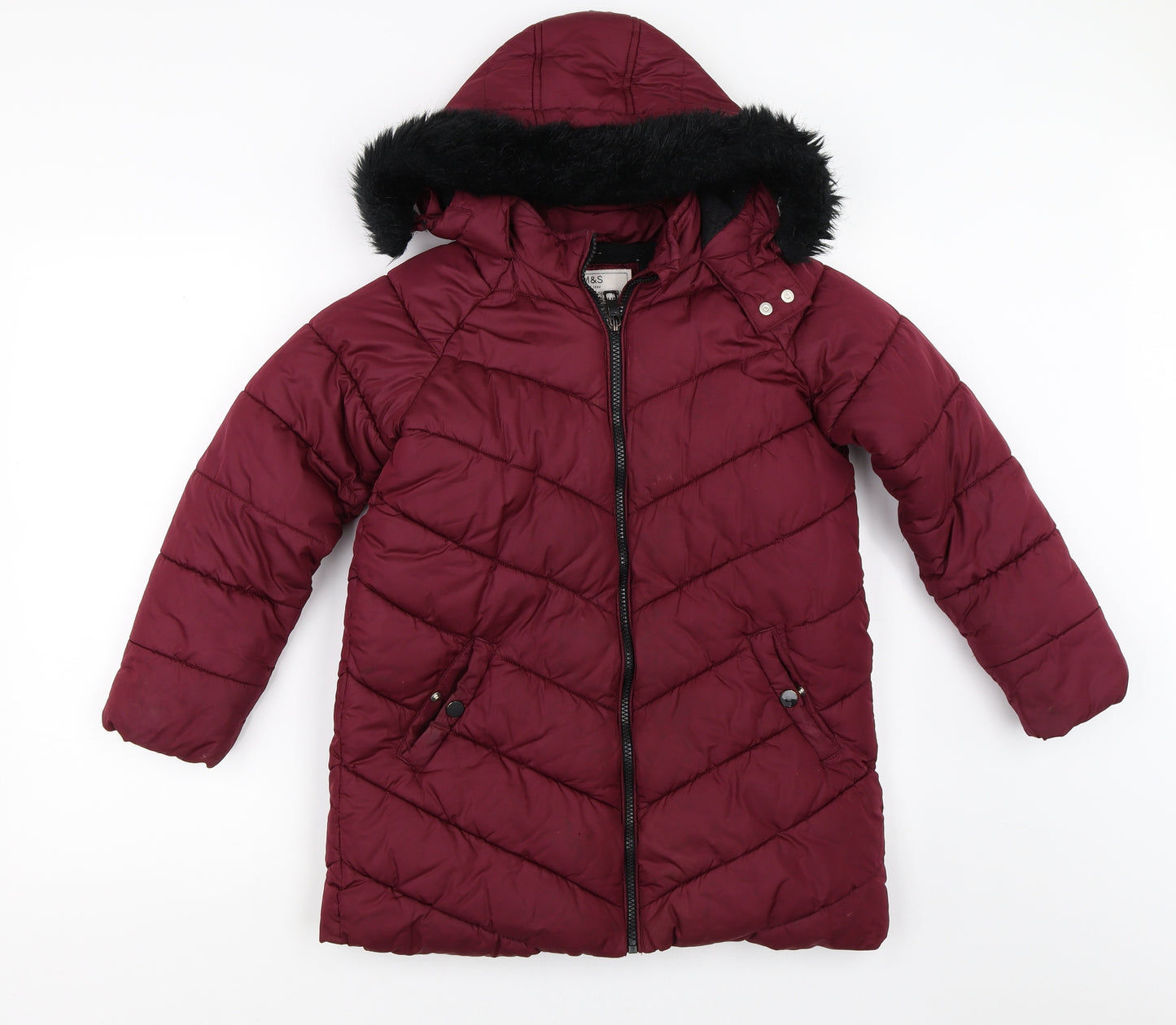 Marks and Spencer Girls Red   Jacket  Size 8-9 Years
