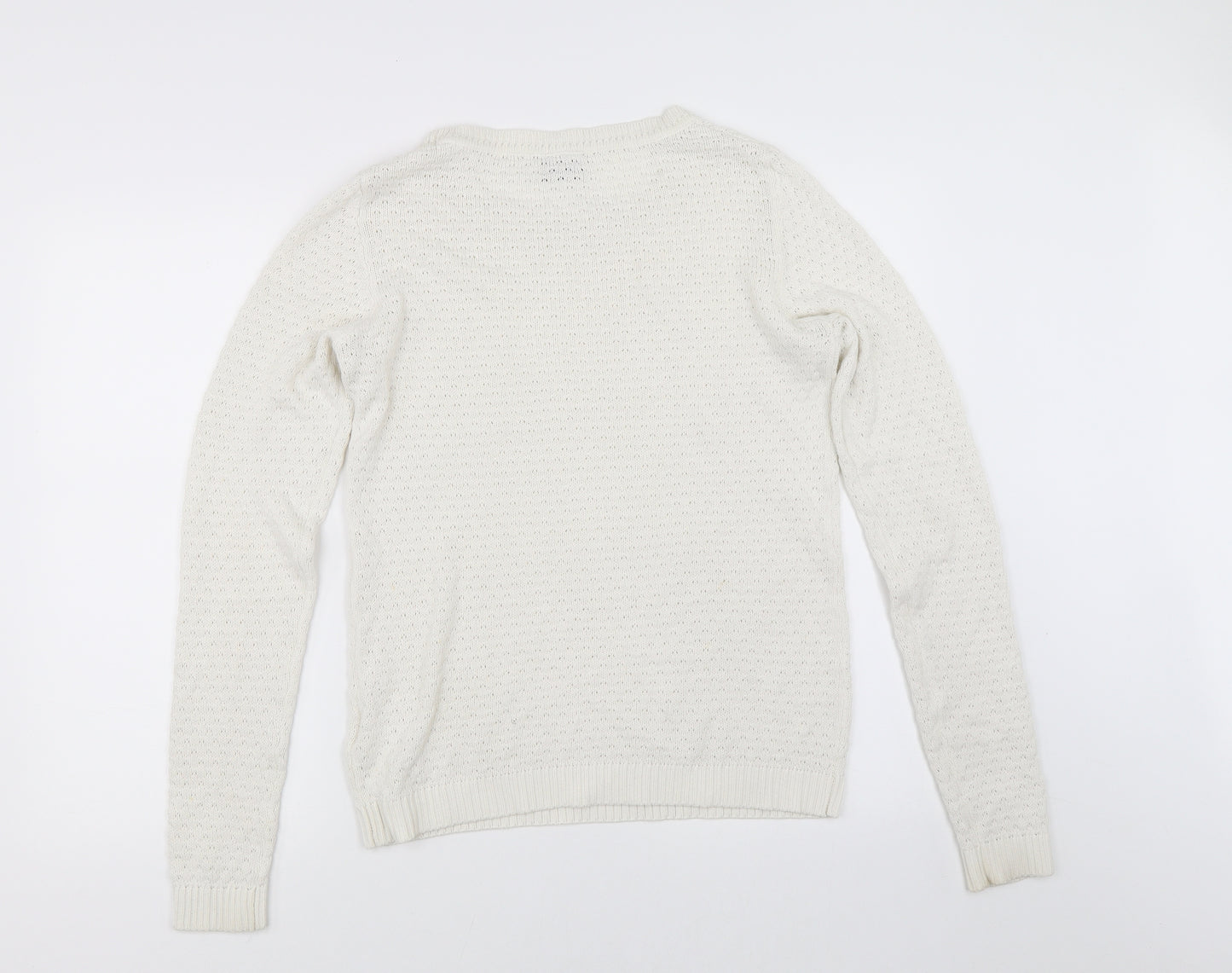 VILA Womens White   Pullover Jumper Size M