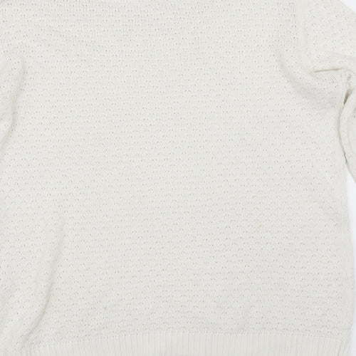 VILA Womens White   Pullover Jumper Size M