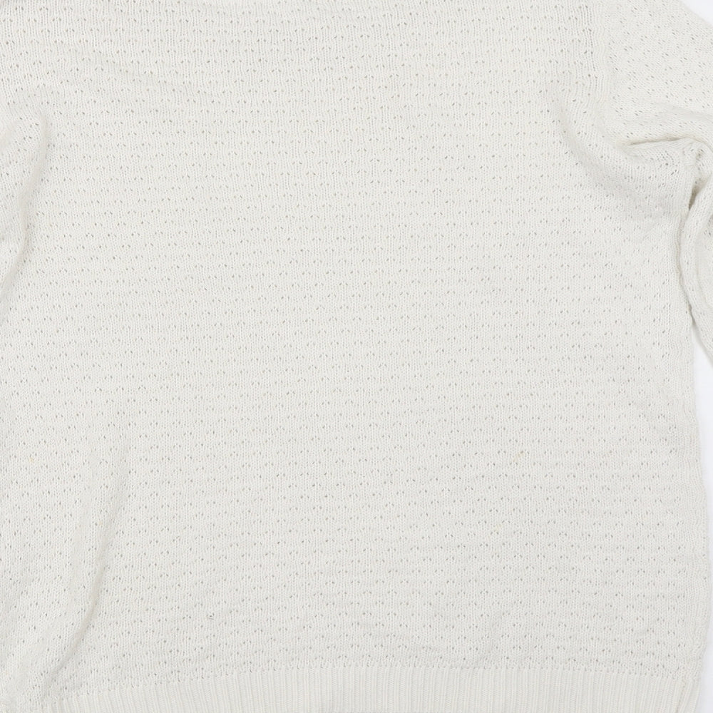 VILA Womens White   Pullover Jumper Size M