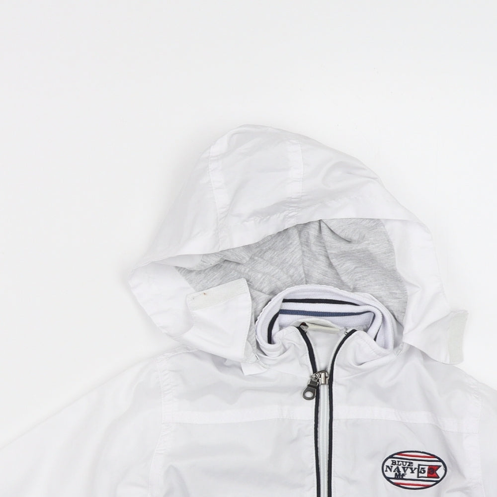 MOUTEFRANCE Boys White   Bomber Jacket Jacket Size 2 Years
