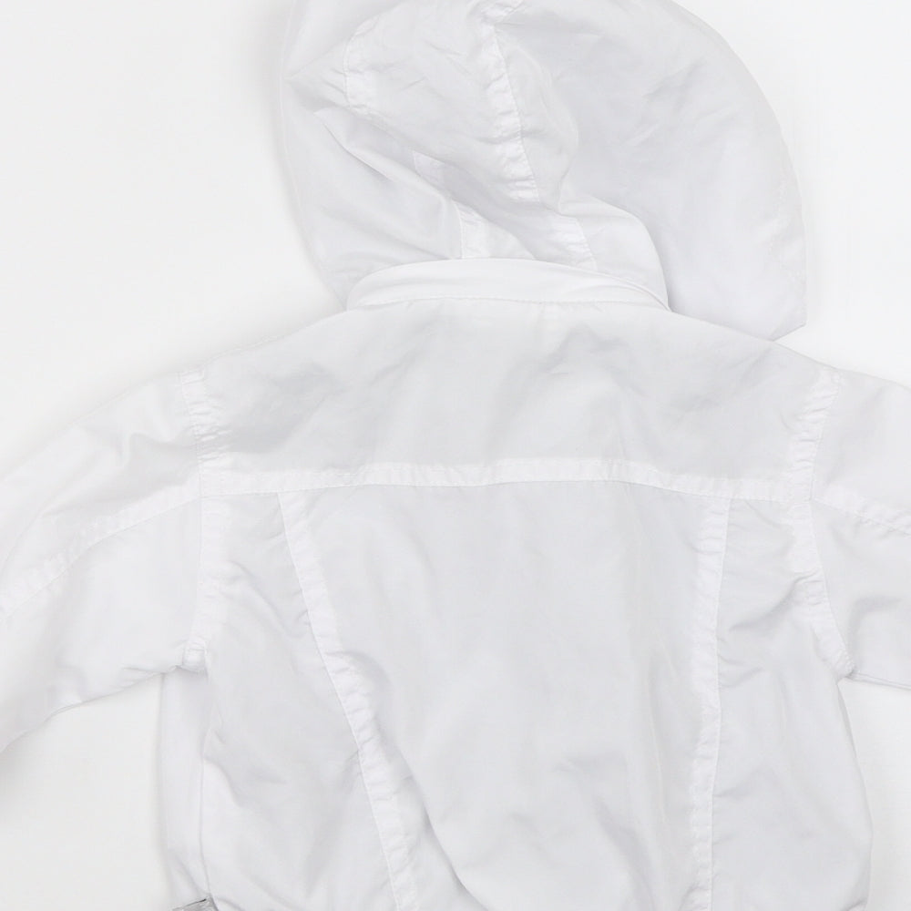 MOUTEFRANCE Boys White   Bomber Jacket Jacket Size 2 Years