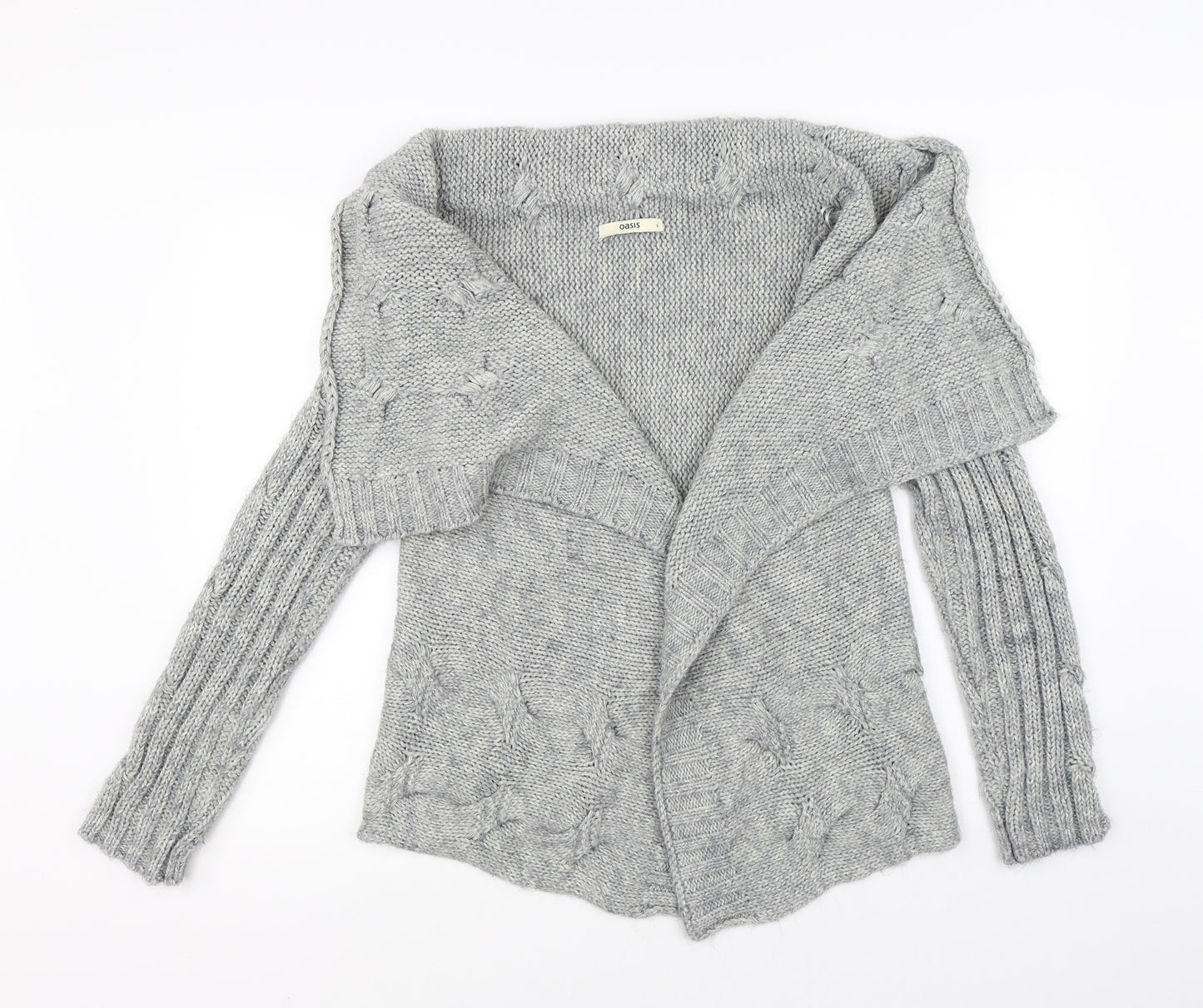Oasis Womens Grey   Cardigan Jumper Size S