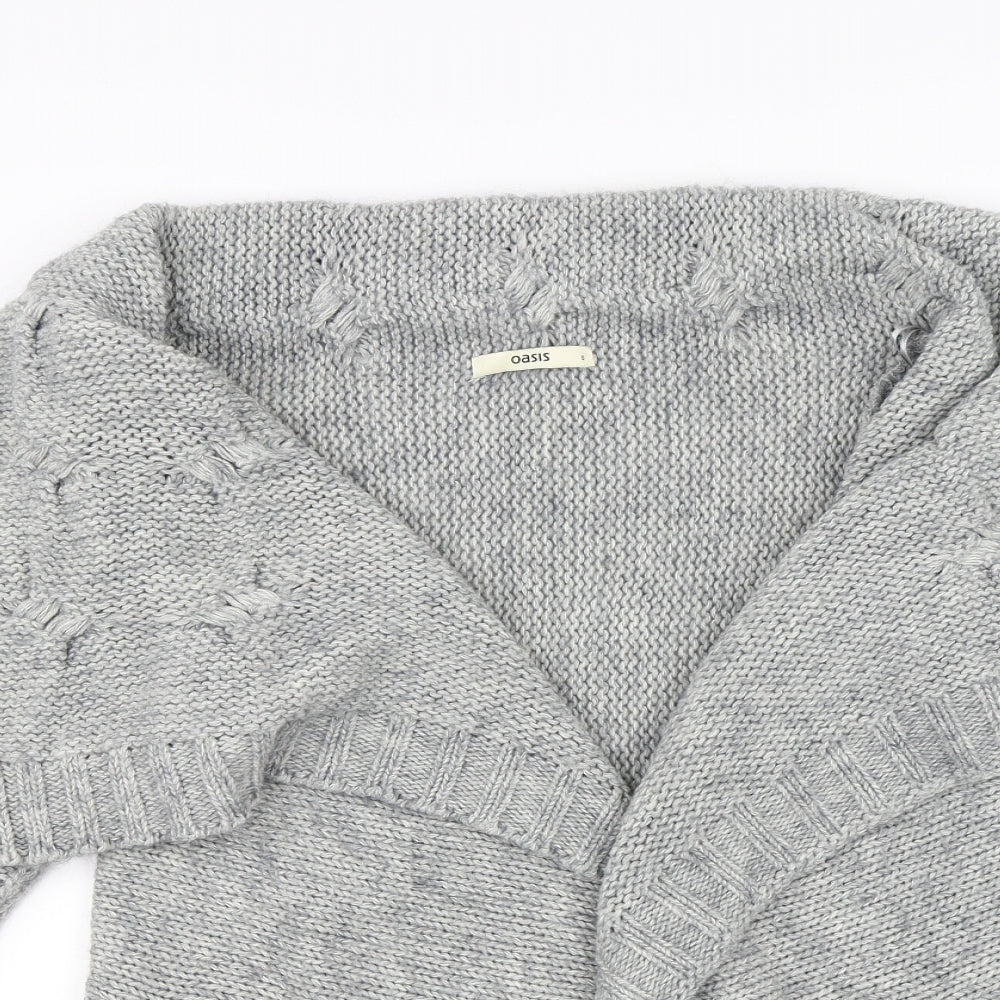 Oasis Womens Grey   Cardigan Jumper Size S