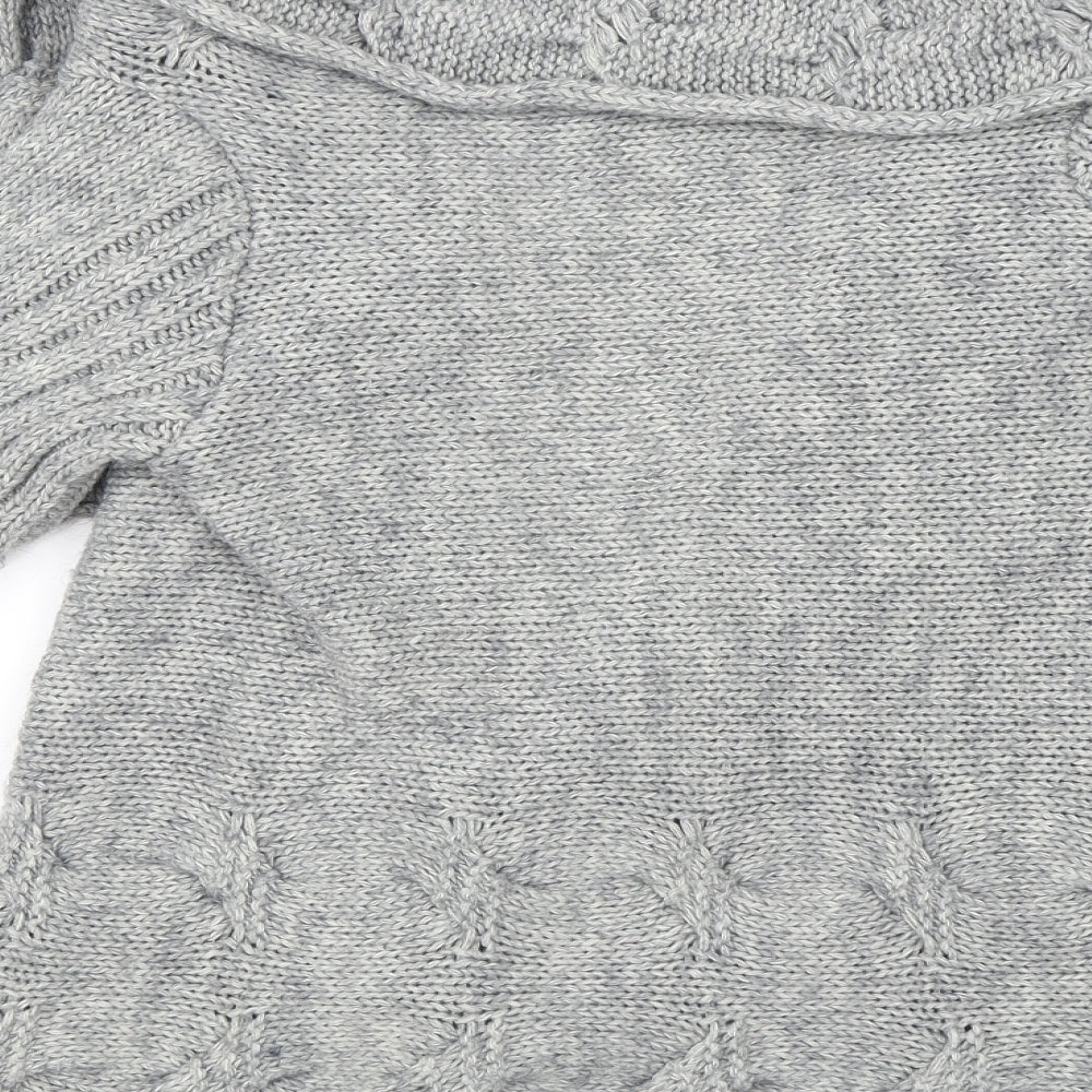 Oasis Womens Grey   Cardigan Jumper Size S