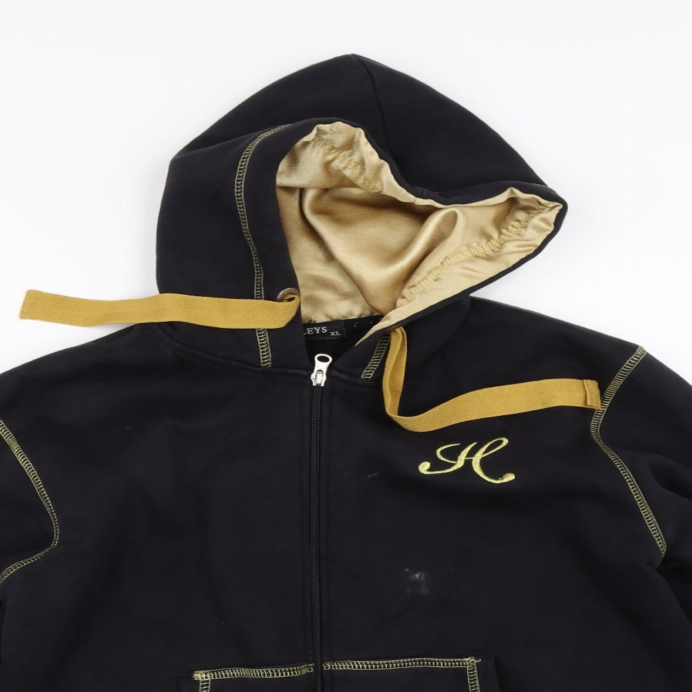 Henleys Womens Black   Full Zip Hoodie Size XL