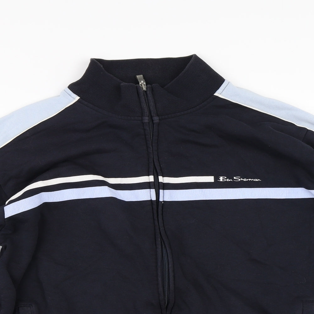 Ben Sherman Mens Black   Full Zip Sweatshirt Size L