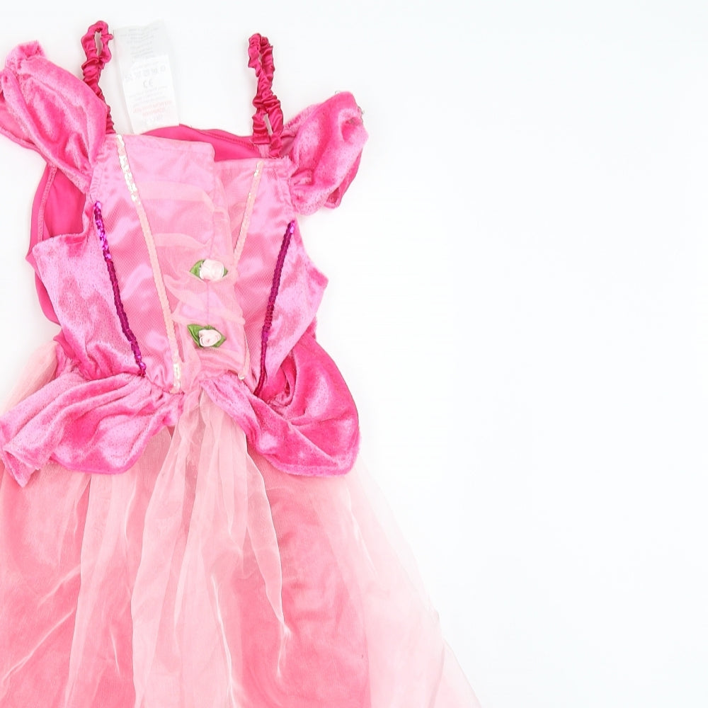 Preworn Girls Pink   A-Line  Size 5 Years  - Princess dress