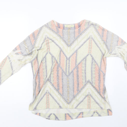 Preworn Womens Multicoloured Geometric  Pullover Jumper Size S