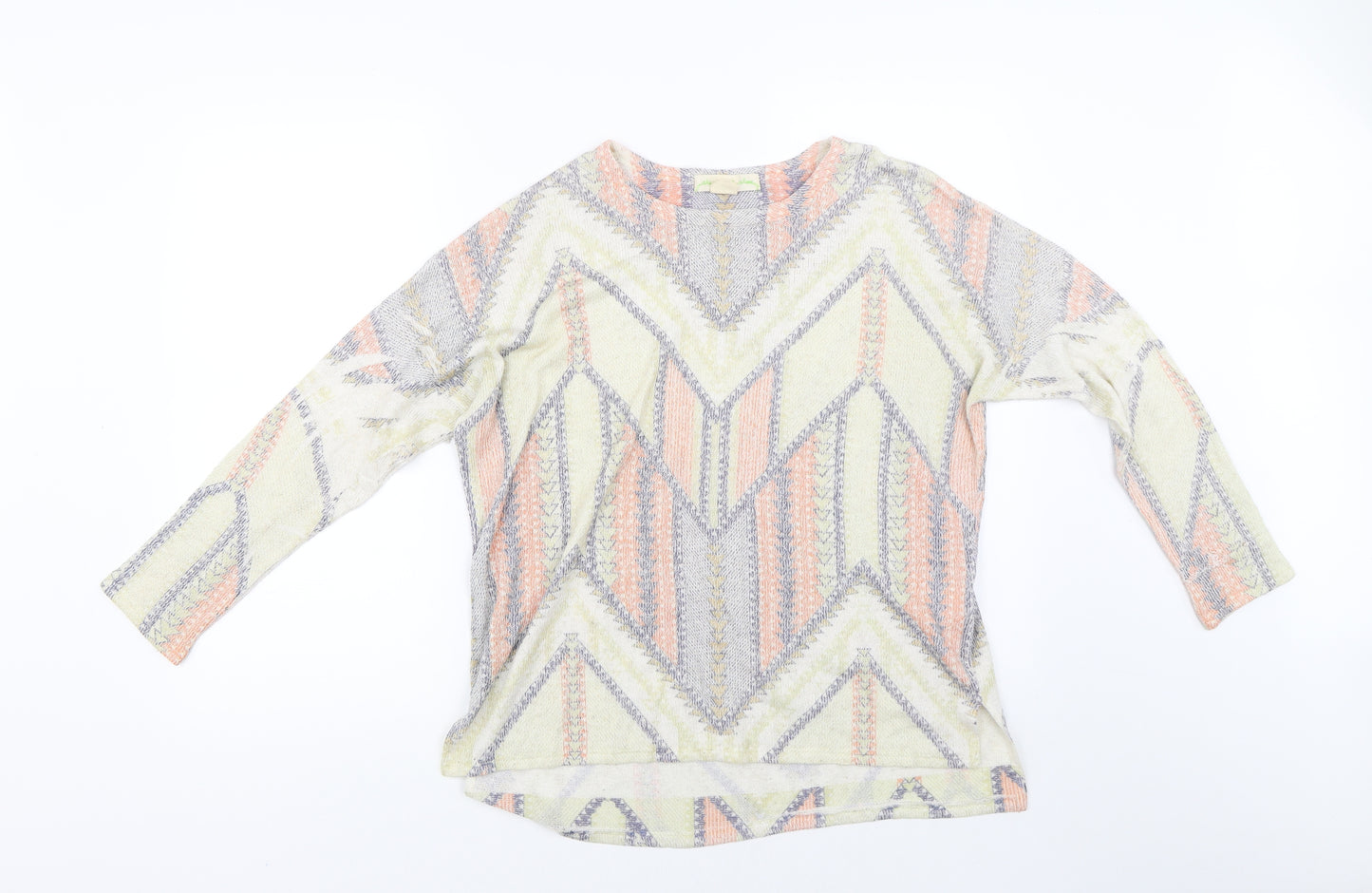 Preworn Womens Multicoloured Geometric  Pullover Jumper Size S