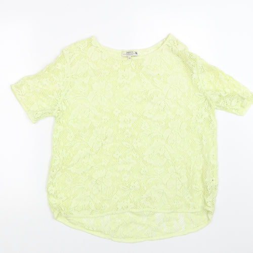 Papaya Womens Yellow   Basic T-Shirt Size 12