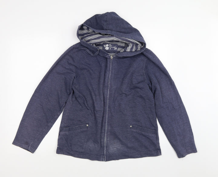 BM Womens Blue Full Zip Size S