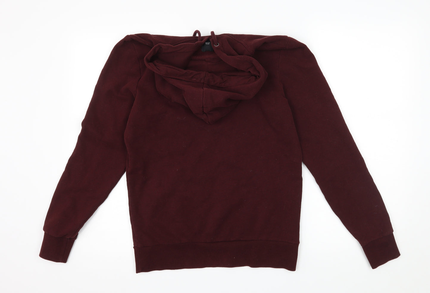 River Island Mens Red  Knit Pullover Hoodie Size S