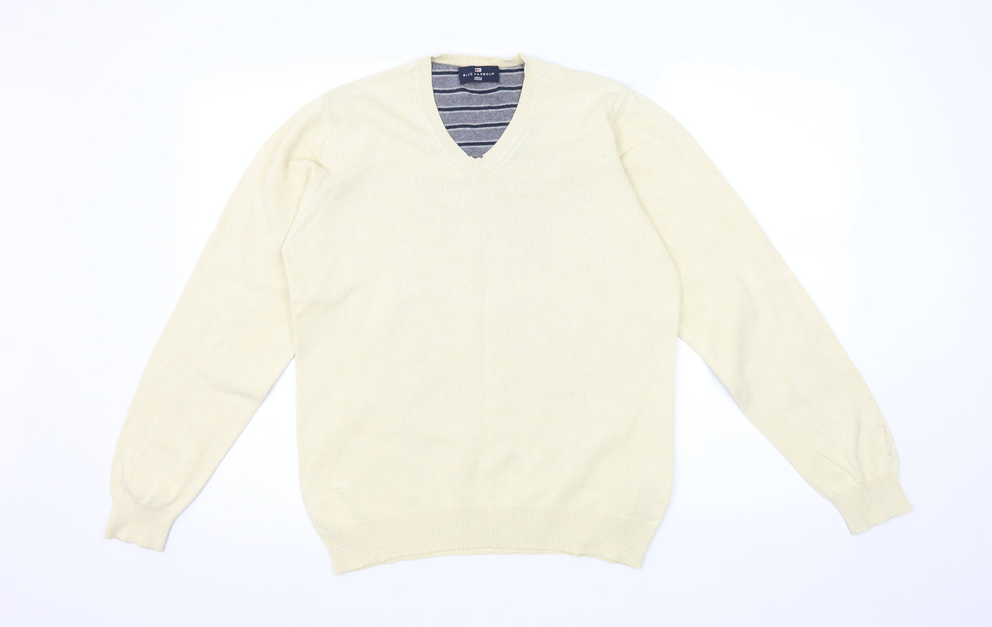 Blue Harbour Mens Ivory  Knit Pullover Jumper Size S