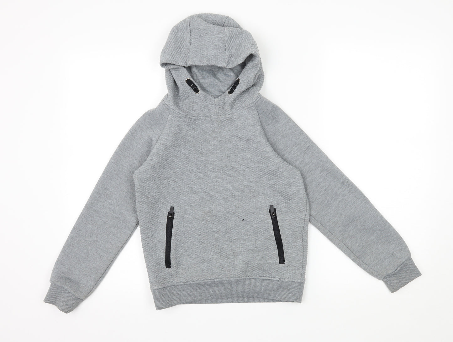 Primark Boys Grey  Jersey Pullover Hoodie Size 9-10 Years