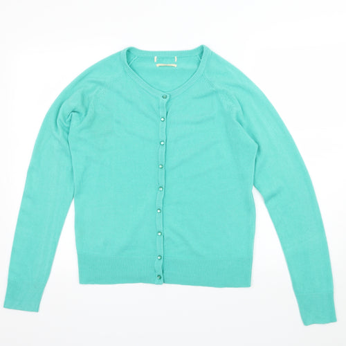 Sarah Hamilton Womens Green  Knit Cardigan Jumper Size S