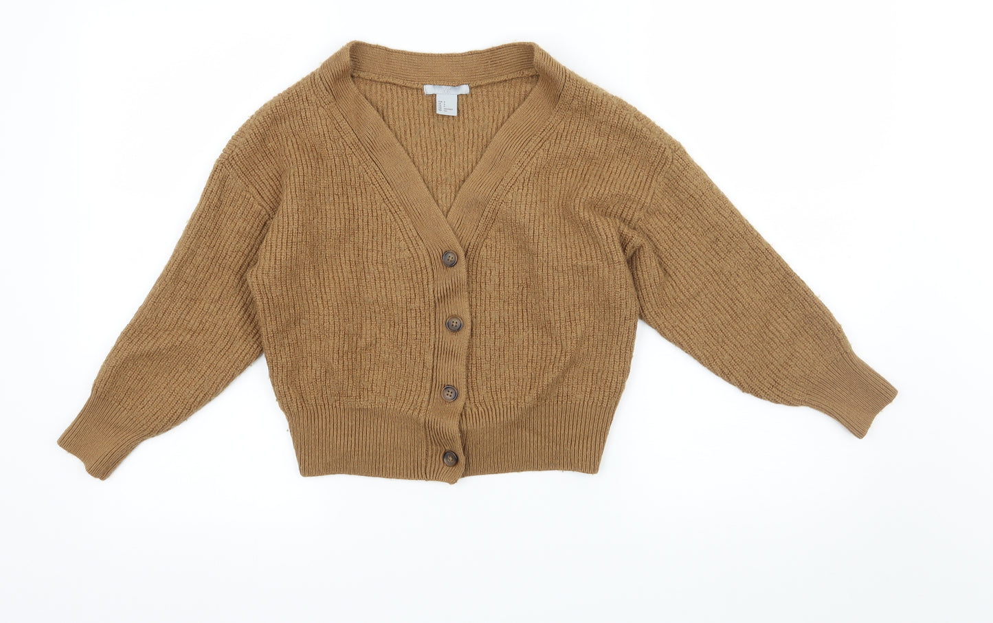 H&M Womens Brown  Knit Cardigan Jumper Size S