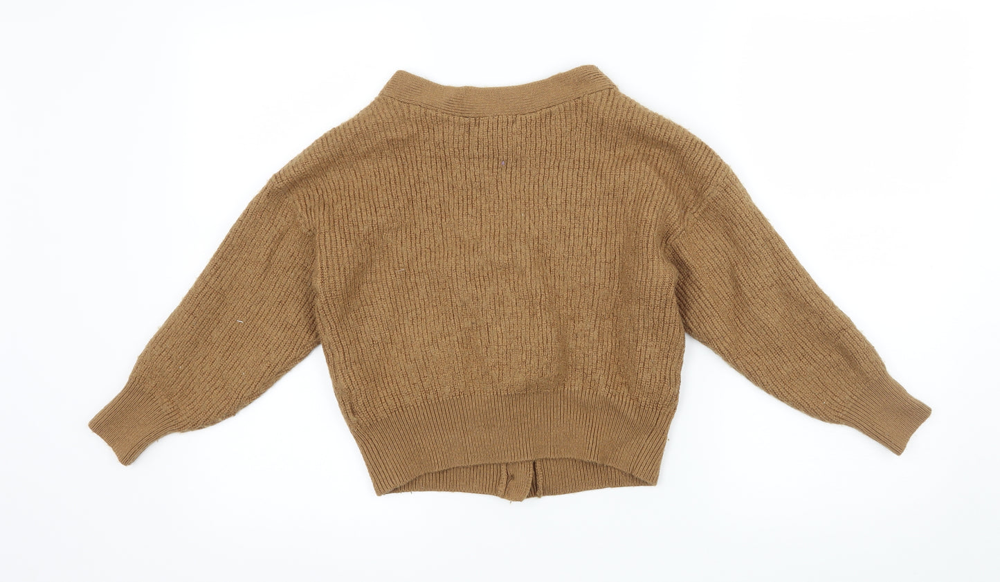 H&M Womens Brown  Knit Cardigan Jumper Size S
