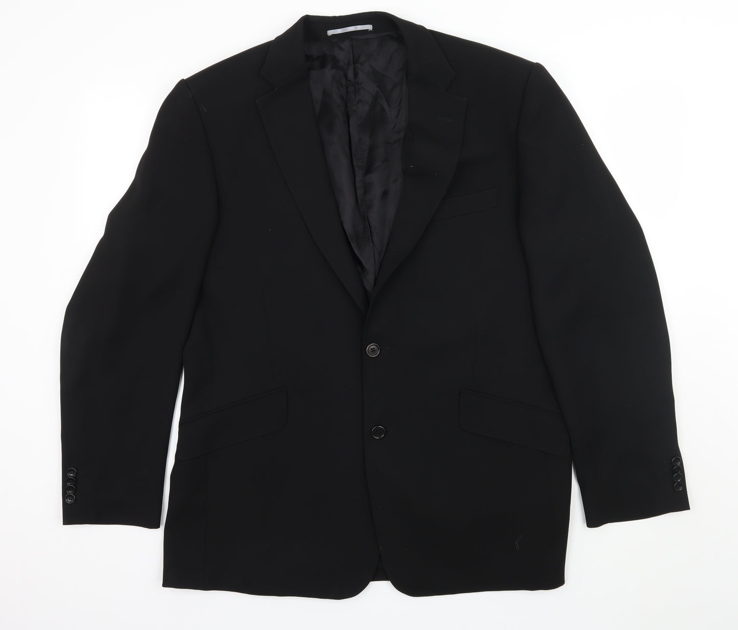 Preworn Mens Black   Jacket Suit Jacket Size 2XL