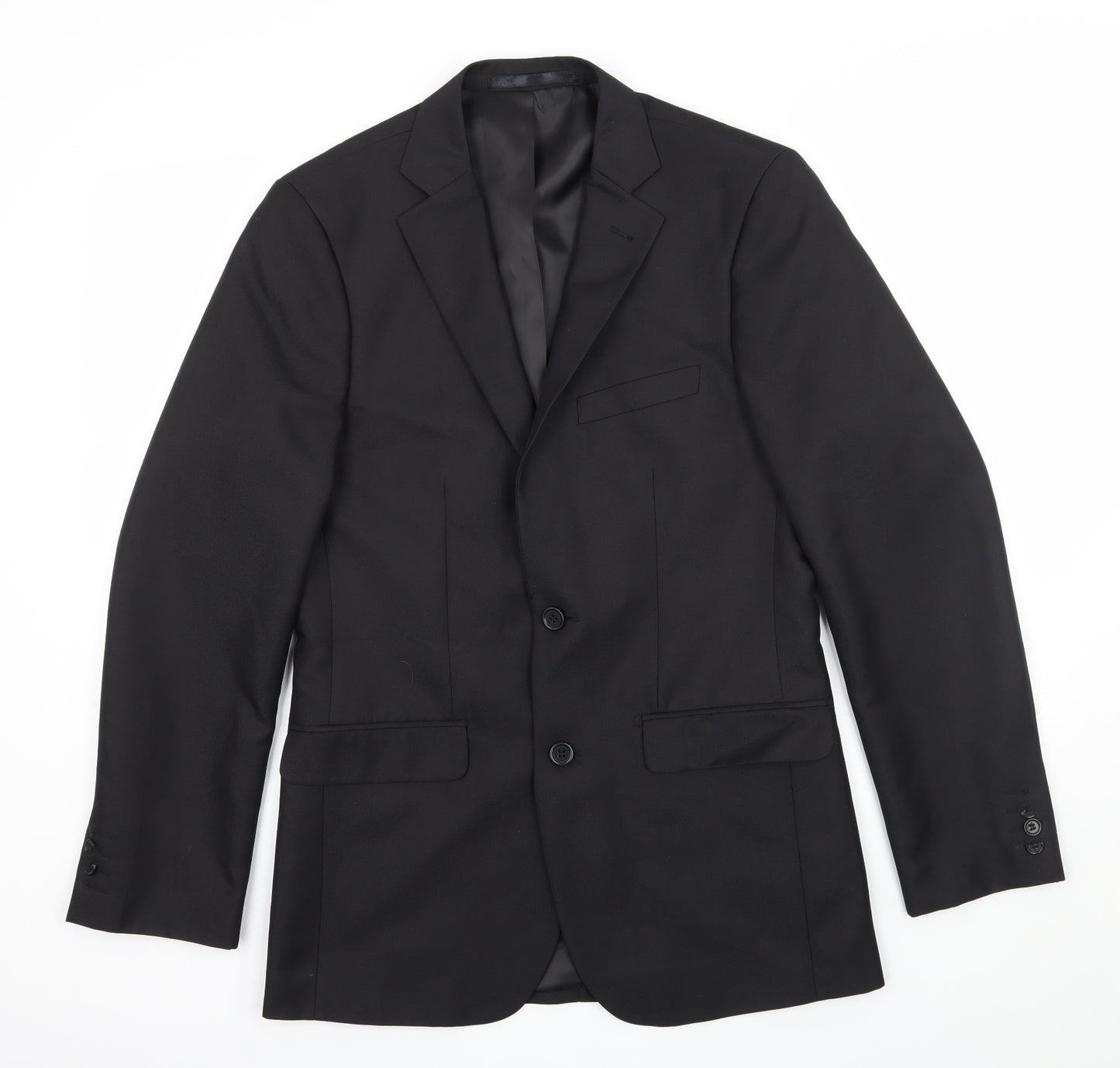 Cedar Wood State Mens Black   Jacket Suit Jacket Size S