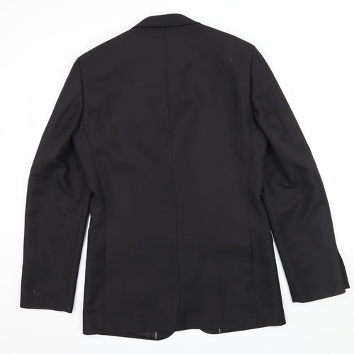 Cedar Wood State Mens Black   Jacket Suit Jacket Size S