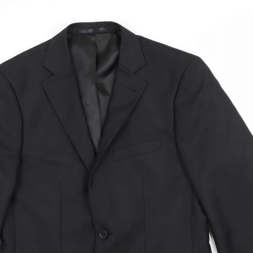 Cedar Wood State Mens Black   Jacket Suit Jacket Size S