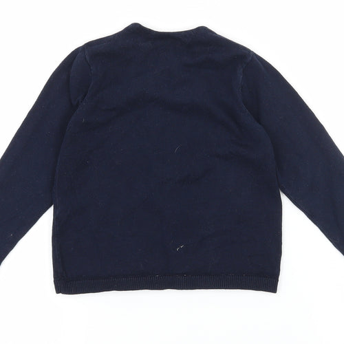 Zara Girls Blue  Knit Cardigan Jumper Size 2-3 Years