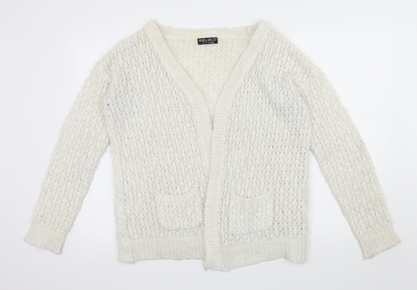 Select Womens Ivory  Knit Cardigan Jumper Size 12