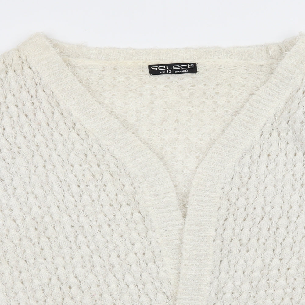 Select Womens Ivory  Knit Cardigan Jumper Size 12