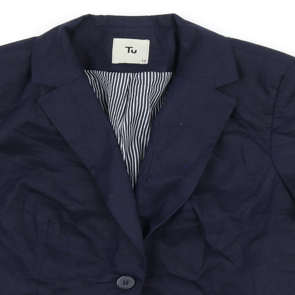 TU Womens Blue   Jacket Blazer Size 12