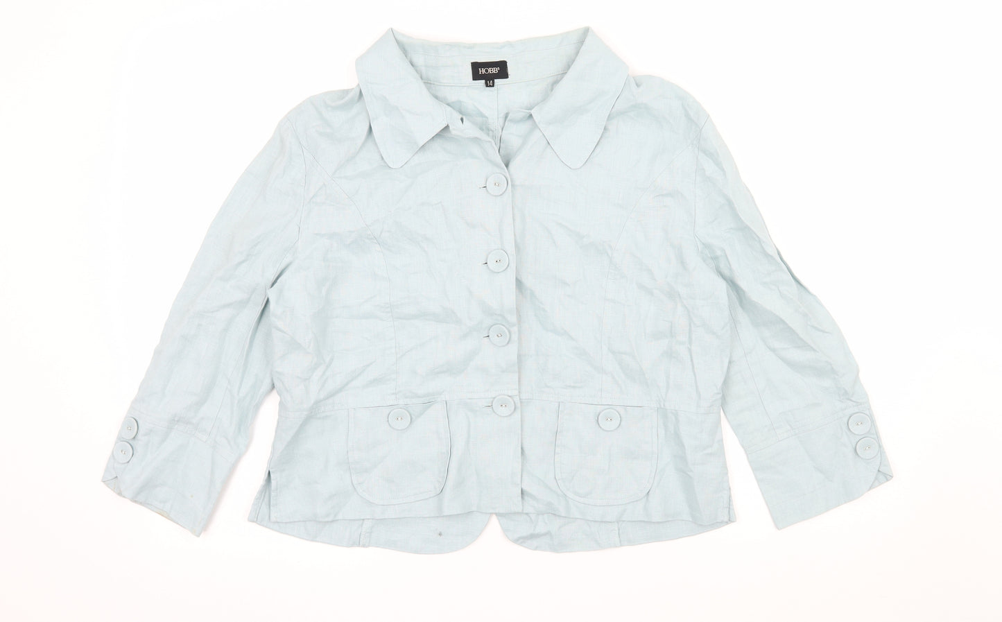 Hobbs Womens Blue  Denim Cardigan Jumper Size 14