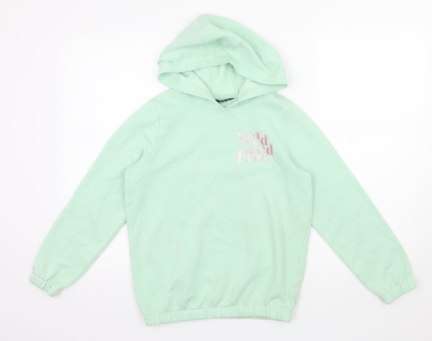 George Girls Green  Jersey Pullover Hoodie Size 11-12 Years