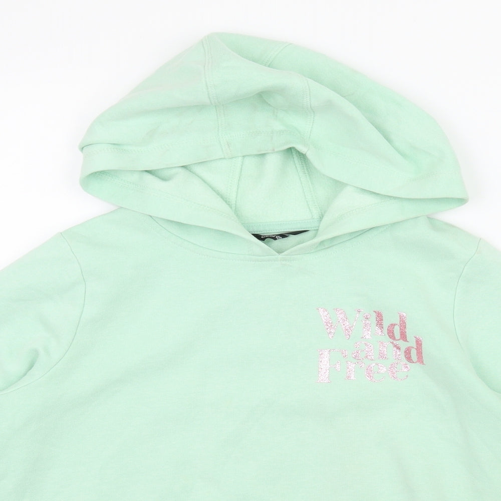 George Girls Green  Jersey Pullover Hoodie Size 11-12 Years