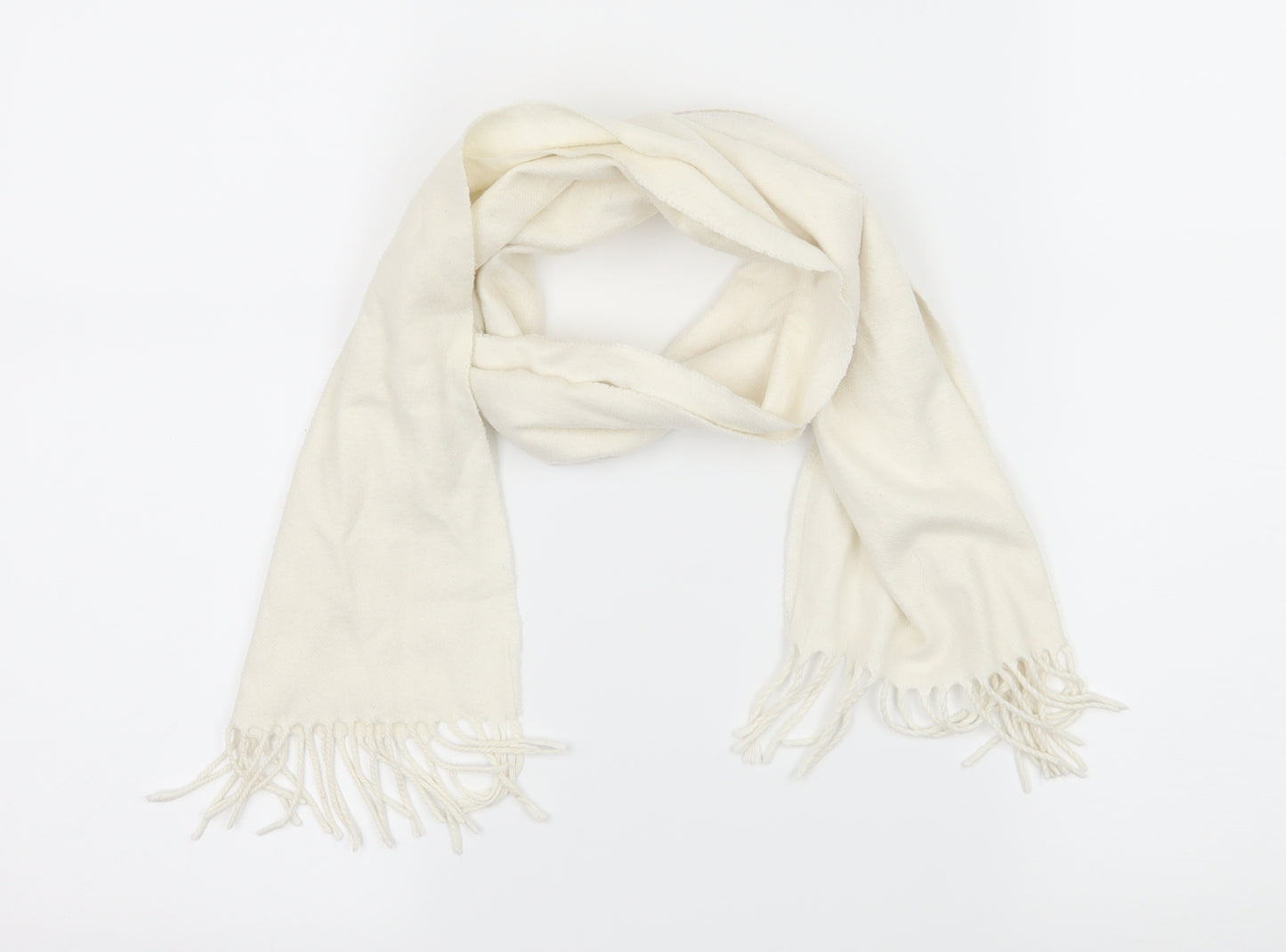 Preworn Girls White  Fleece Scarf Scarves & Wraps One Size