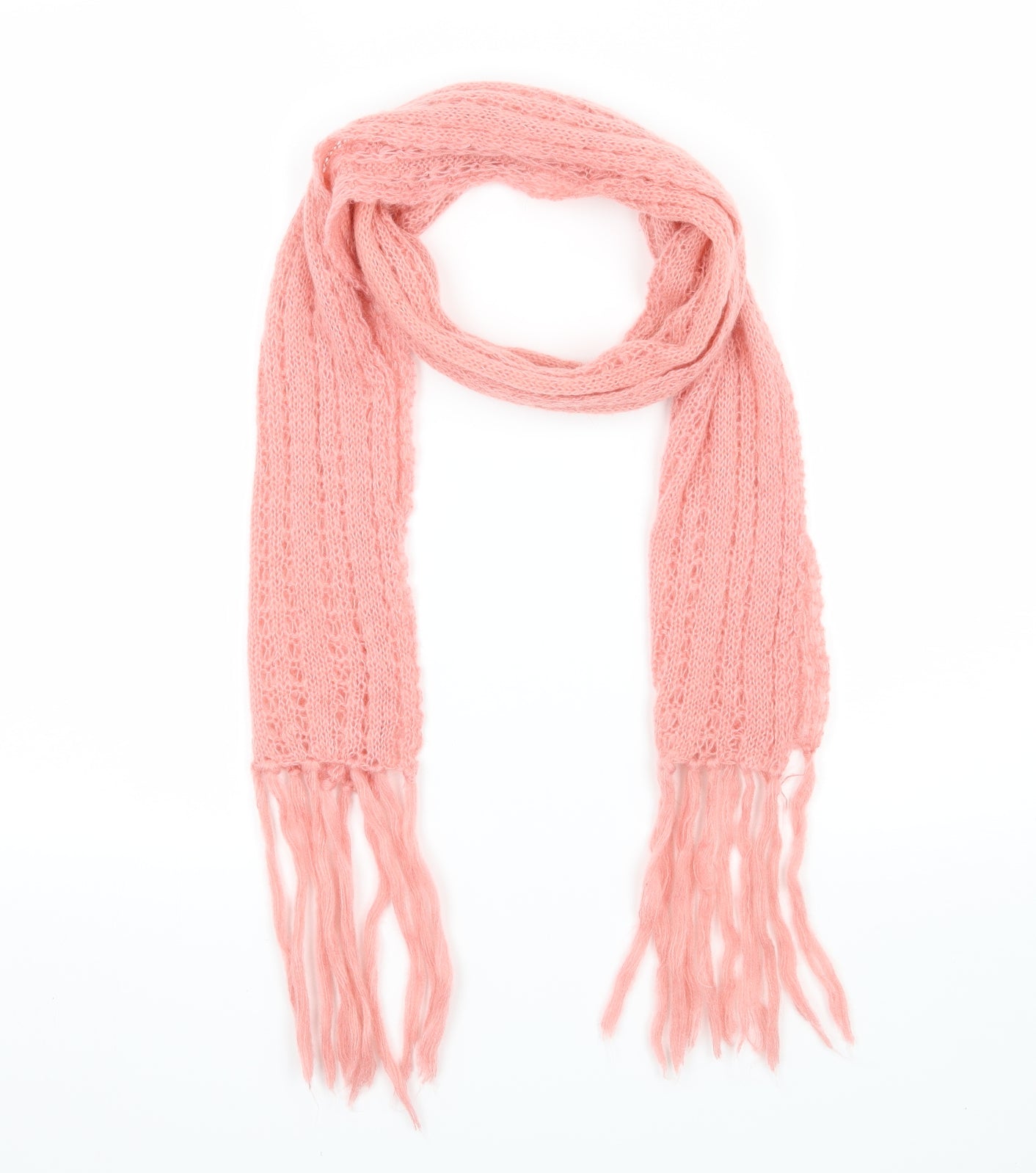 Preworn  Pink  Knit  Scarf