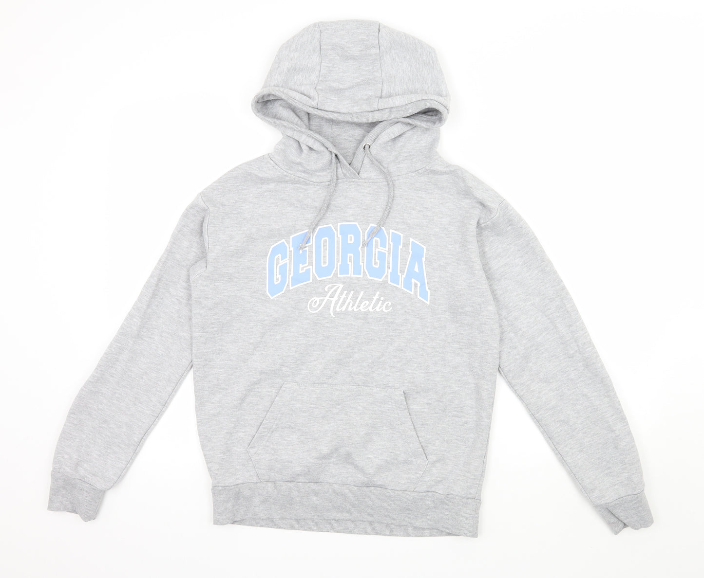 Primark Womens Grey  Jersey Pullover Hoodie Size 4