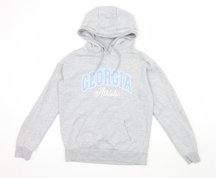 Primark Womens Grey  Jersey Pullover Hoodie Size 4