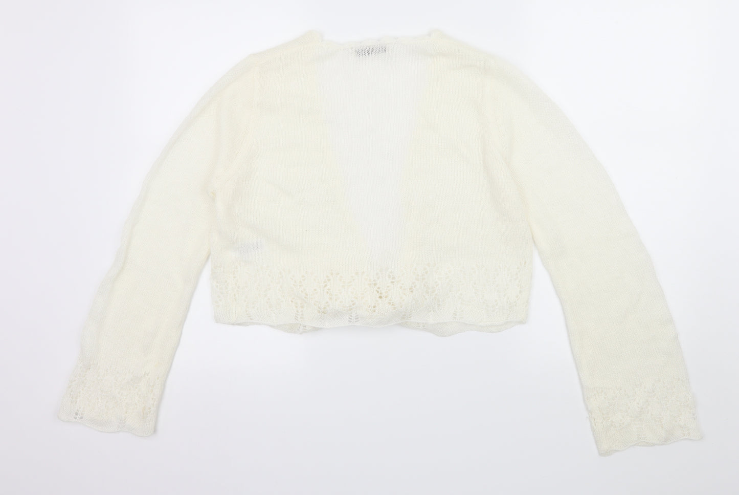George Womens Ivory  Knit Cardigan Jumper Size S