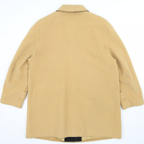 Preworn Womens Yellow  Fleece Overcoat Coat Size 16